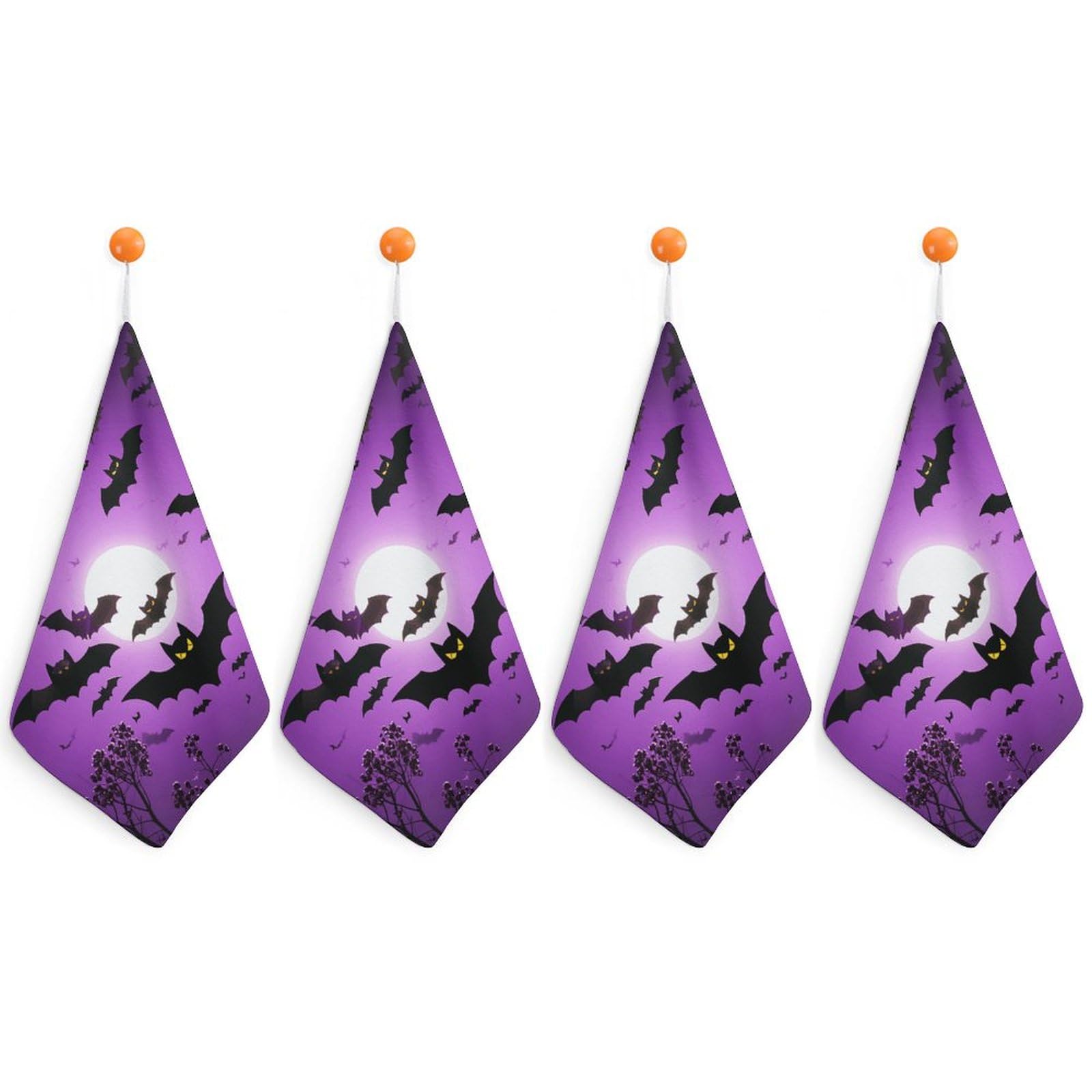 Serviettes de toilette pour Halloween chauve-souris décoration de bain
