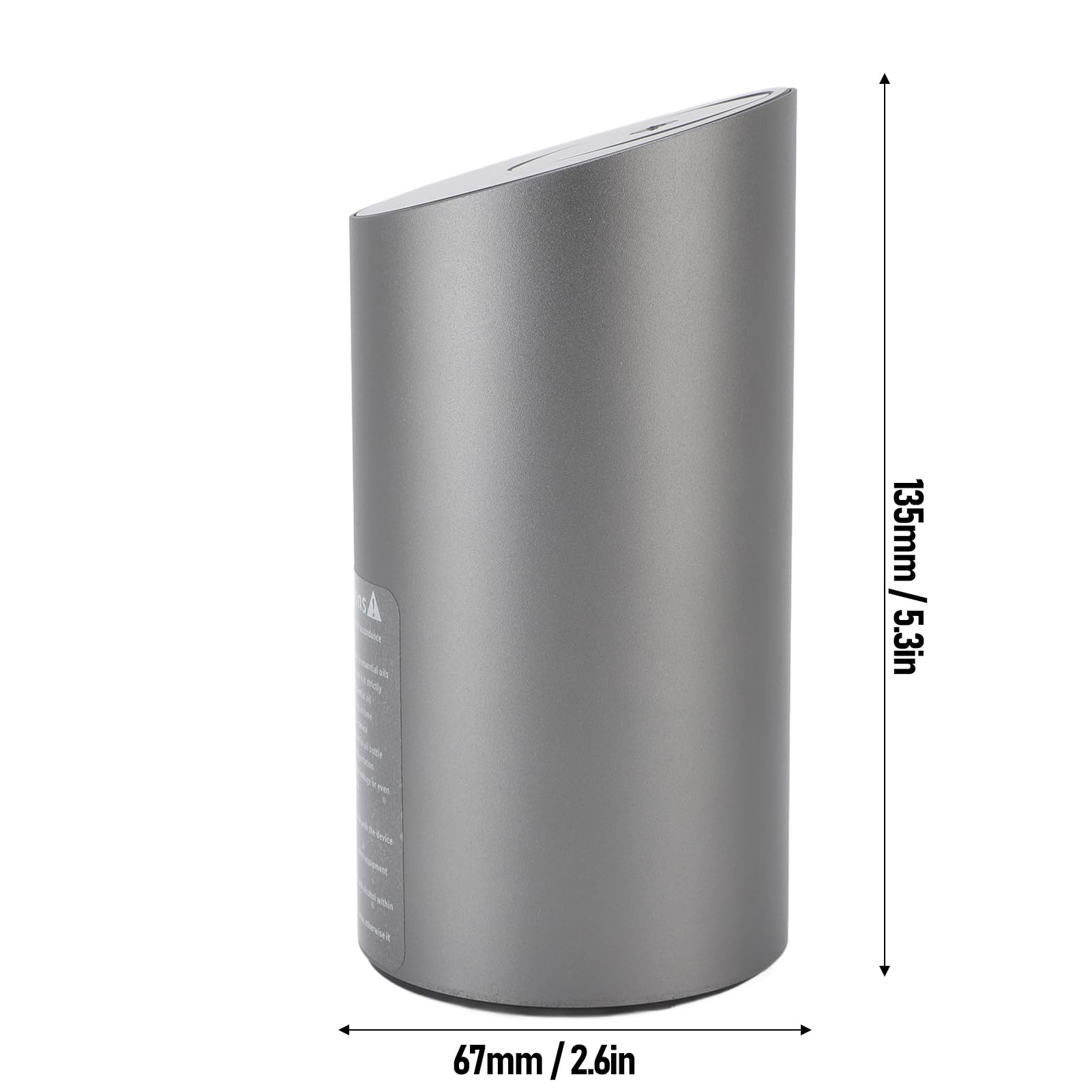 Fockety Difusor de Aceites Esenciales, Difusor Portátil de Aromaterapia de Aleación de Aluminio, sin Agua con Capacidad de 20 Ml, Batería de 2000 MAh y Temporizador