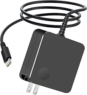 Laptop Charger 65W USB C Black for Lenovo Yoga C940 C740 C930 Power Adapter for ThinkPad X1 Carbon T470s T480，AC Laptop Adapter Fit for Lenovo 100e 300e 500e Chromebook c340 s330 s340 Yoga ThinkPad