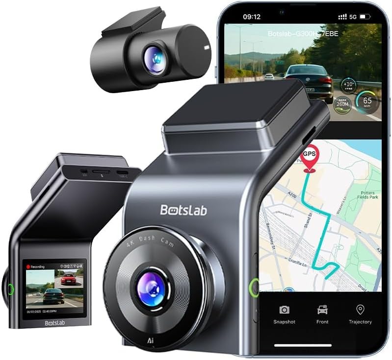 Botslab G300H Pro ADAS 3K Ön+Arka WiFi+GPS 150° Geniş Açı Gece…