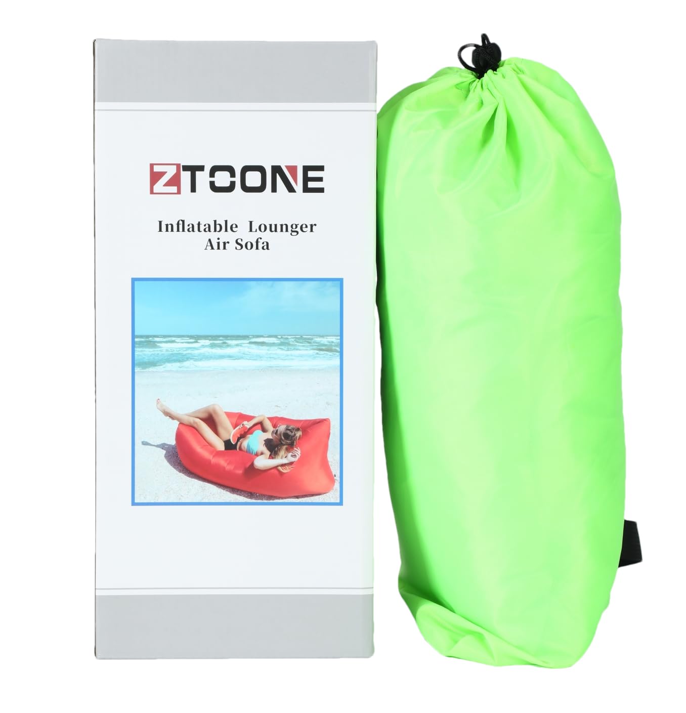 ZTOONE Inflatable Lounger Couch Air Lounger Lazy Sofa with Carry Bag,Hammock Inflatable Mattress Inflatable Bed Pool Float for Swim,Camping,Beach,Hiking,Park,Backyard - Image 2