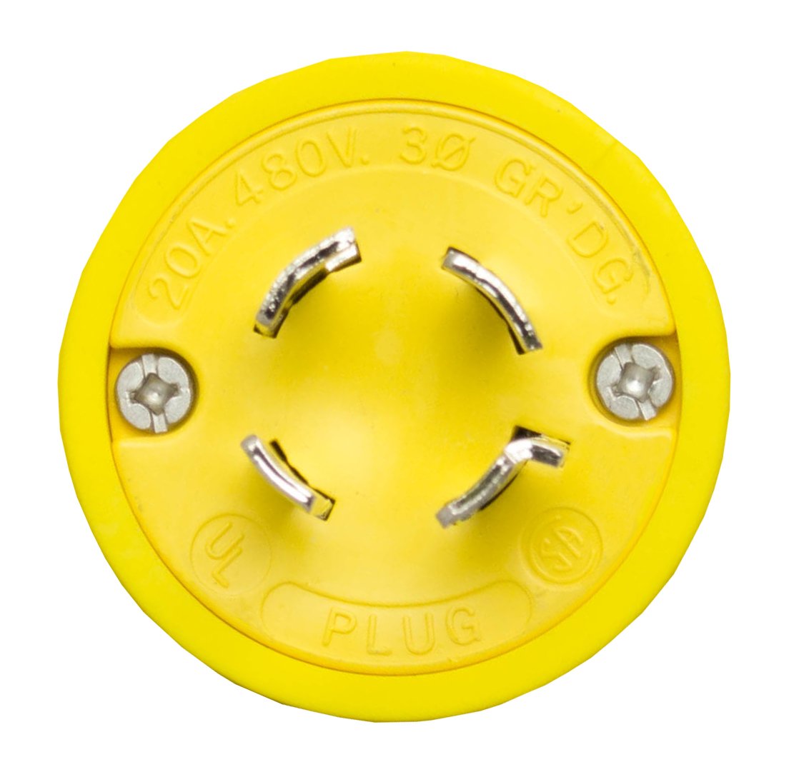 ema Ericson 2324-PW6P Plug, Perma-Tite, NEMA L16-20, 3 Pole/4 Wire
