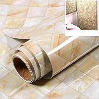 Vista 8 de Q QIHANG Papel tapiz autoadhesivo grueso e impermeable de granito, película extraíble de granito, papel de contacto de cocina para encimeras, Color-1