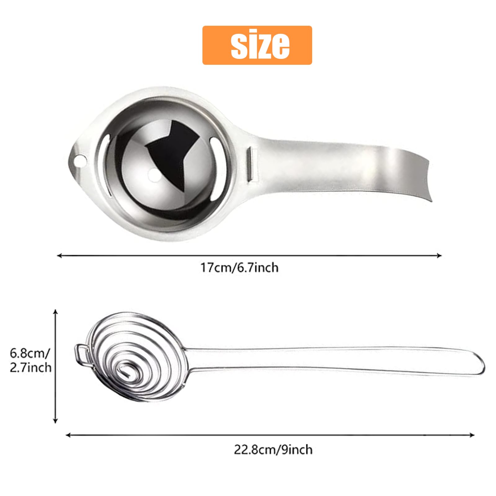Estrattore Di Tuorlo In Acciaio Inox - 2 Pezzi Per Cucina - Foto 7