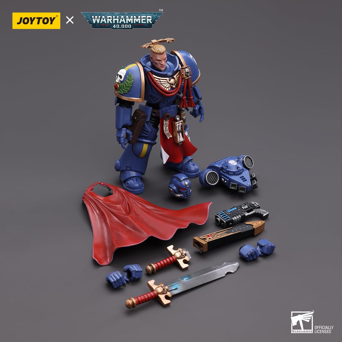 JOYTOYウォーハンマー Primaris Captain レリックシールド Ultramarines Primaris Captain with Relic Shield and Power Sword