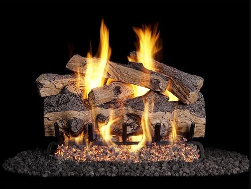 Miniatura 10 de Troncos de gas cerámico  Ventilado  Solo gas natural  Peterson Real Fyre  RH Peterson  consin quemador (solo registros, sin quemador, roble