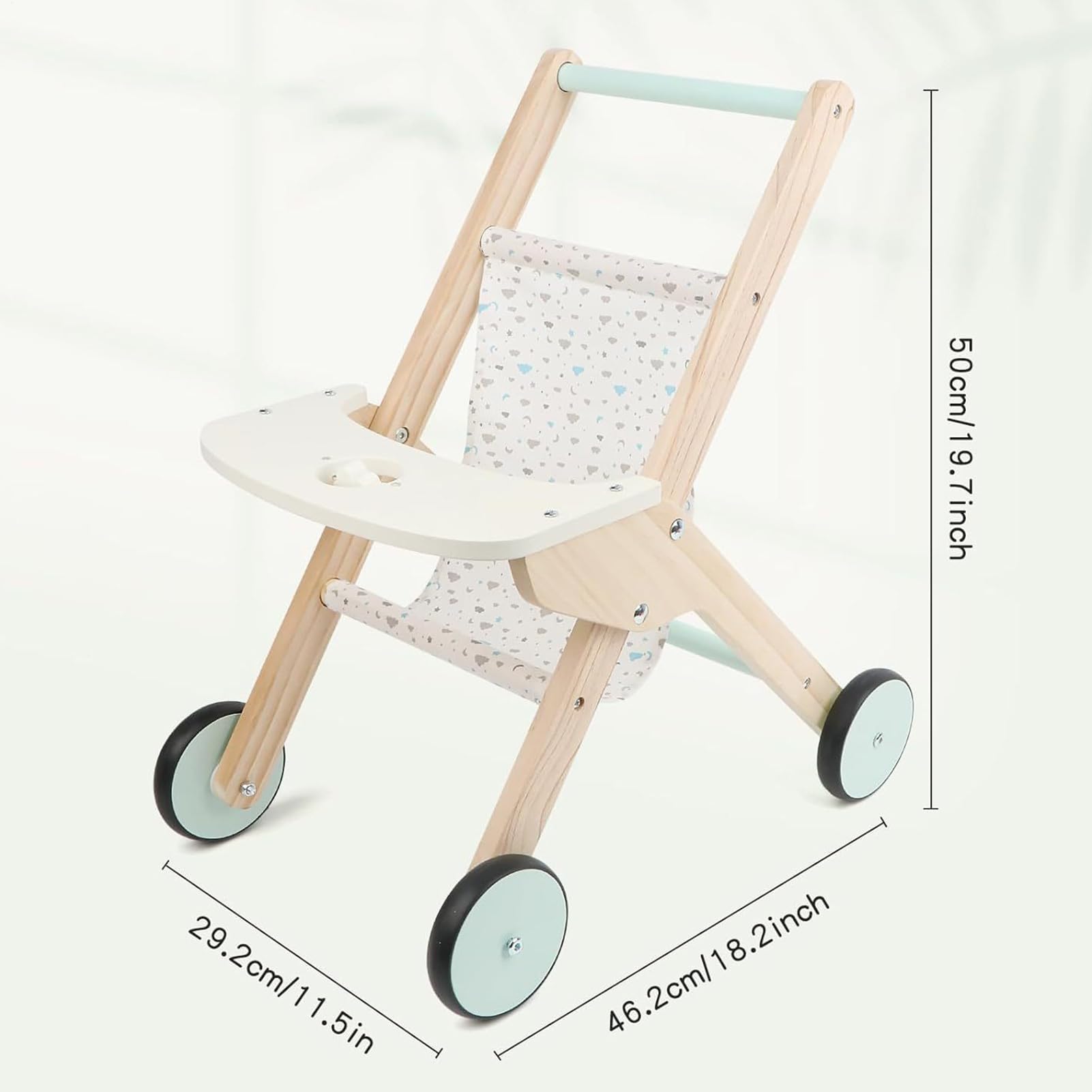Deambulatore a spinta in legno Attività Sensoriale Interattiva per | Carrello della spesa in legno a spinta Giocattoli Educativi Ruolo Bambine per Interni Esterni