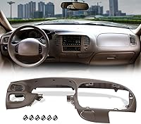 Vista 9 de CHEDA Cubierta de bisel de tablero frontal central marrón compatible con Ford F150/Ford Expedition 1997 1998 1999 2000 20001 2002 2003