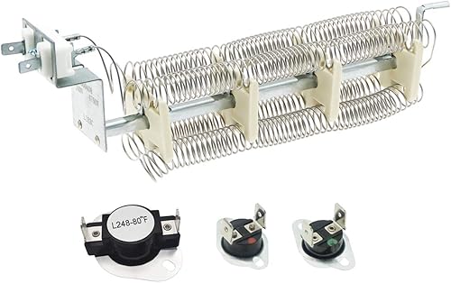 Siwdoy LA-1044 LA1044 Elemento térmico para secadora y kit de fusibles de termostato de secadora LA-1053 compatible con Maytag PYET444AYW, Maytag