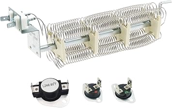LA-1044 LA1044 Dryer Heat Element and LA-1053 Dryer Thermostat Fuse Kit Compatible with Maytag PYET444AYW, Maytag PYET244AYW, Admiral LNC7764A71 Dryer