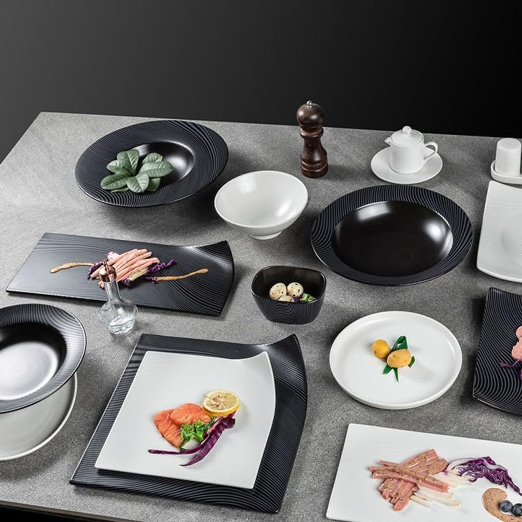 源右衛門窯 染濃プルーン文 角皿 5枚1セット ② 源右衛門窯 染濃