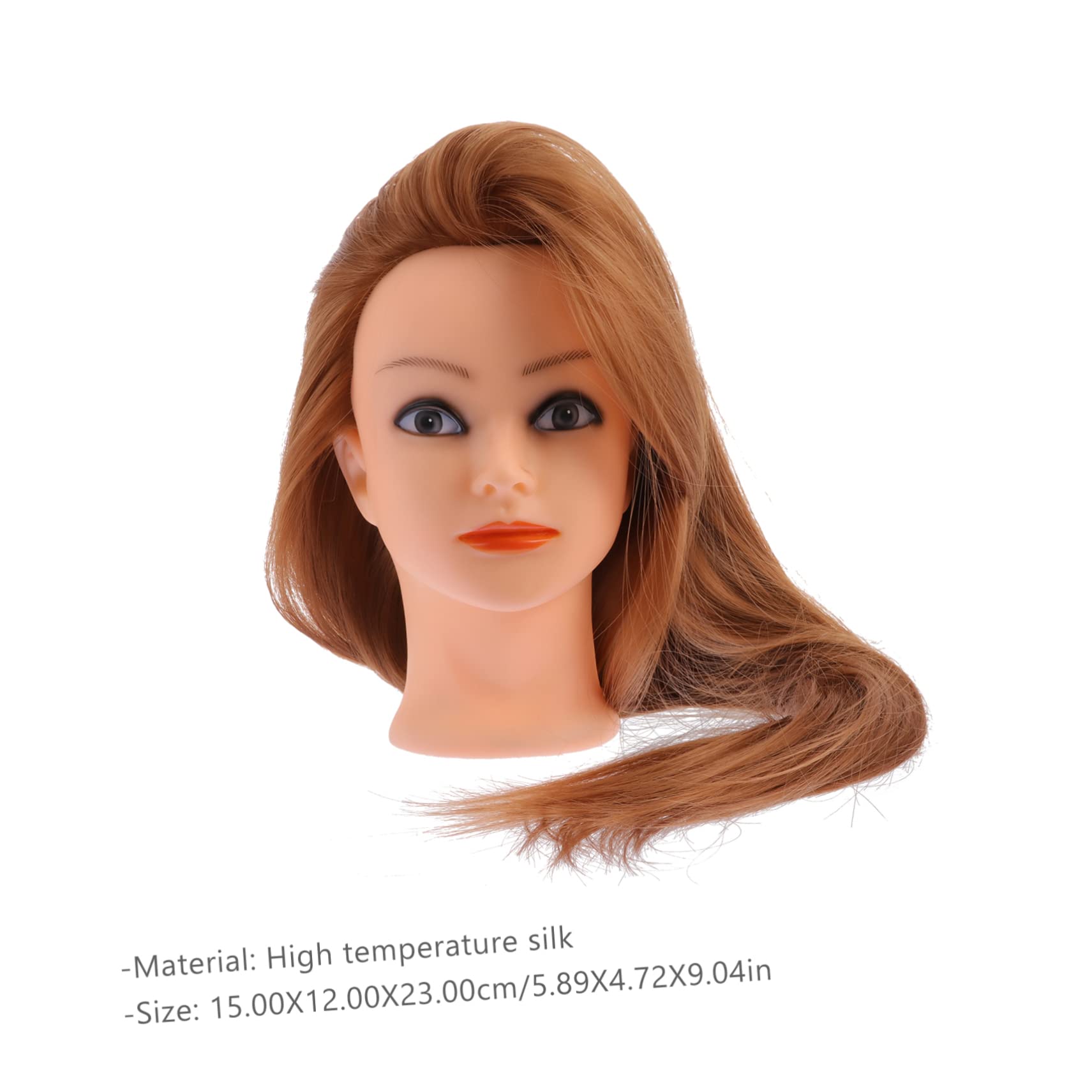 Mikinona Frisierkopf Übungskopf Mannequin für Kinder Hochtemperaturbeständig Handgefertigter Haaransatz Stylingpuppe zum Flechten und Locken Training