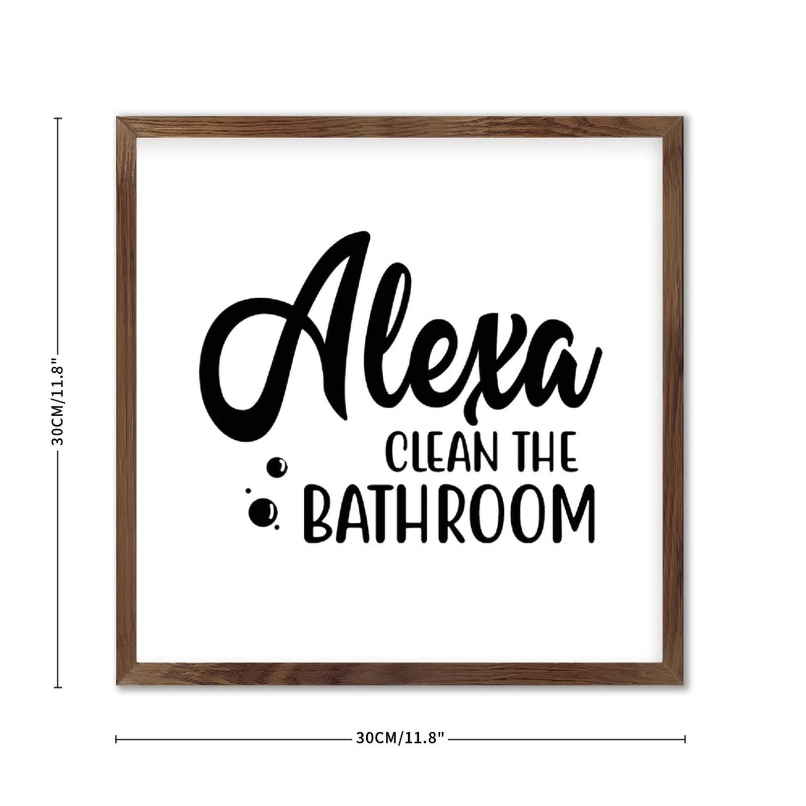 Targhetta In Legno Per Lavanderia "Alexa Do The Laundry" Con Supporto – Decorazione Da Tavolo Stile Minimal – Regalo Inaugurazione Casa - 2