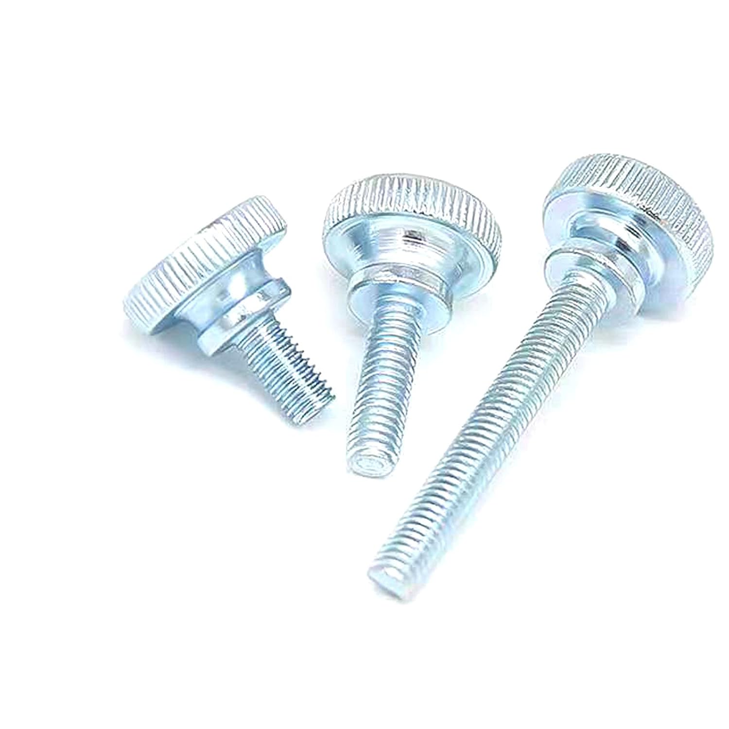 10 Pcs Galvanized Flat Knurled Head Fully Threaded Thumb Screws Bolts Fastener,Thumbscrew Threaded Knurled Grip Knobs Thumb Screw,Vesa Screws, Monitor Mount Screws for TV and Monitor Mount(M3x6mm)
