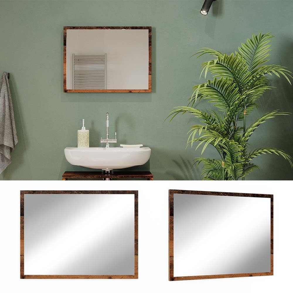 Vicco Espejo de baño Kiko, Roble rústico, 45 x 60 cm