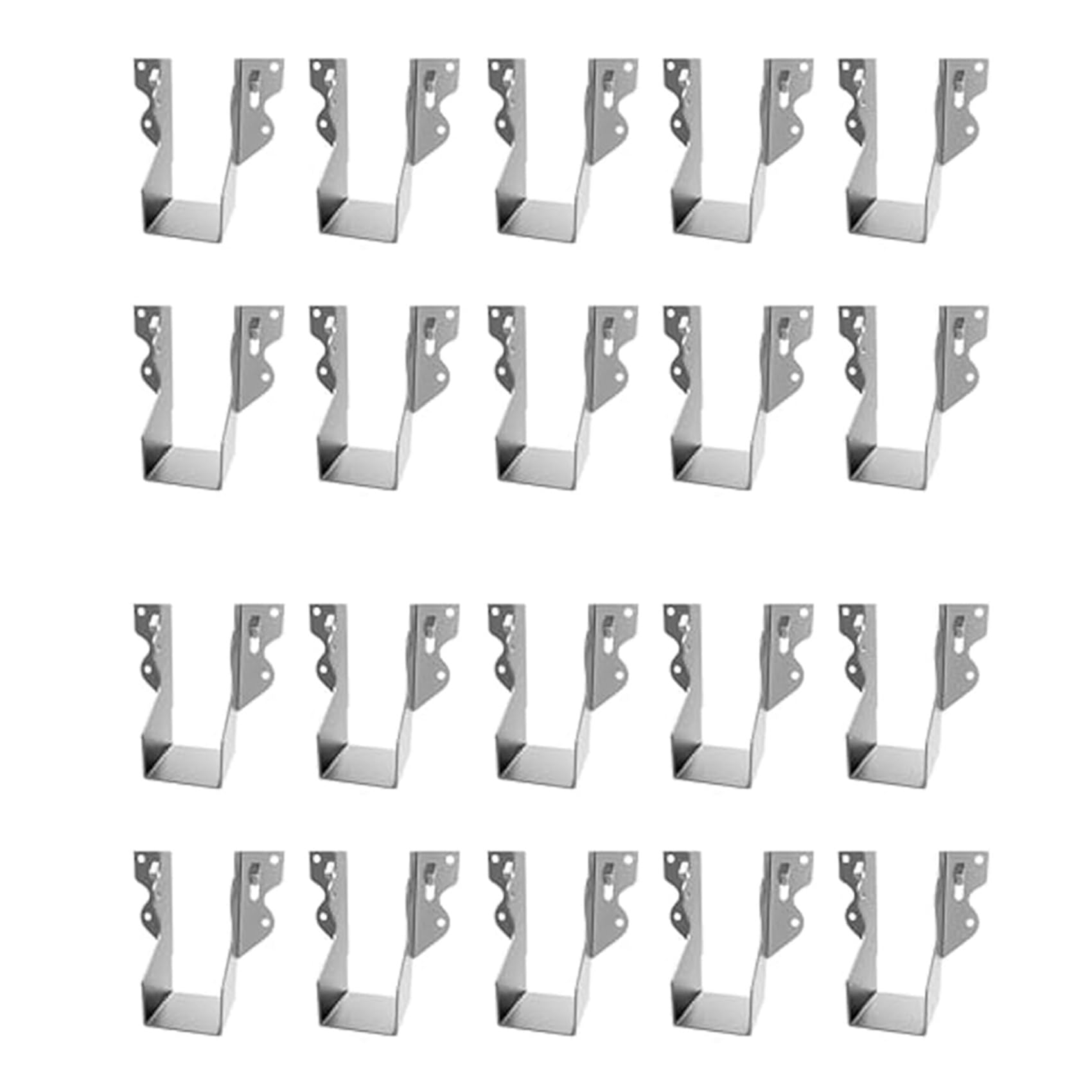 Jnchdghwa Silver 20Pcs Strong Tie Brackets Lu24 2X4 Joist Hanger Galvanizing Face Mount Joist Hangers For Wood Hurricane Ties Rafter Ties