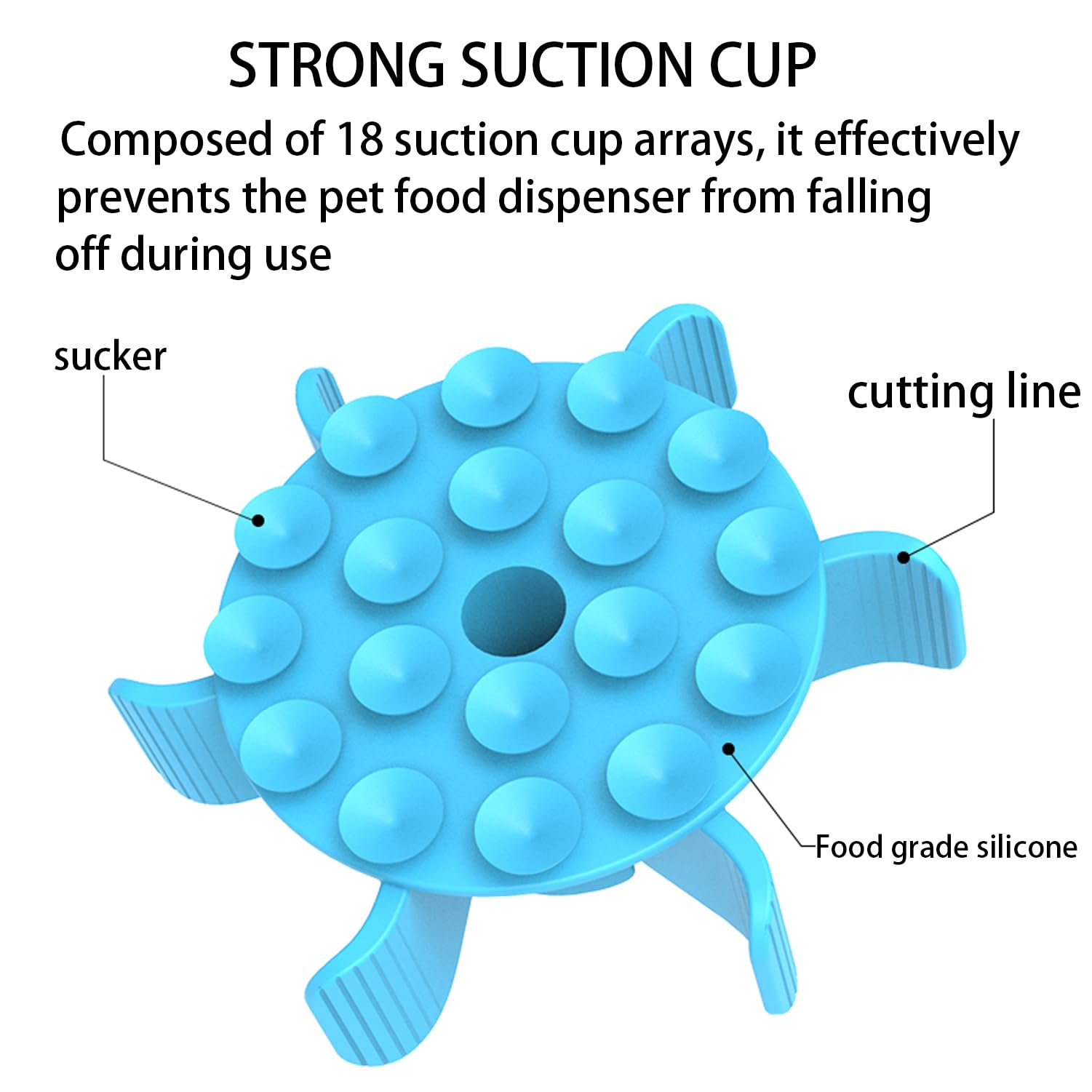 Slow Feeder Insert for Dog Bowl,Silicone Pet Food Slow Feeder(Cuttable),with Suction Cups for Large Breed and Medium Small Size Compatible with Regular Elevated Metal Glass Bowl - image 5