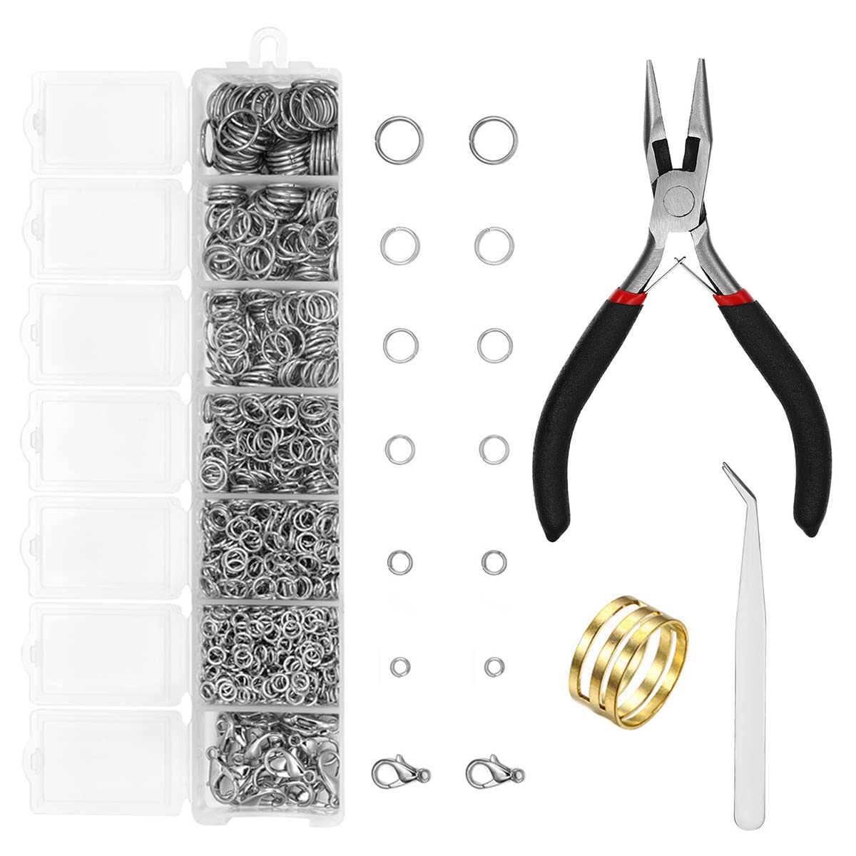 Acquista 200-500 pz/borsa 5 6 8 10mm Anelli di salto aperti Doppi anelli Anelli divisi Connettori per gioielli fai da te che fanno risultati Accessori in Italia a partire da 1.31