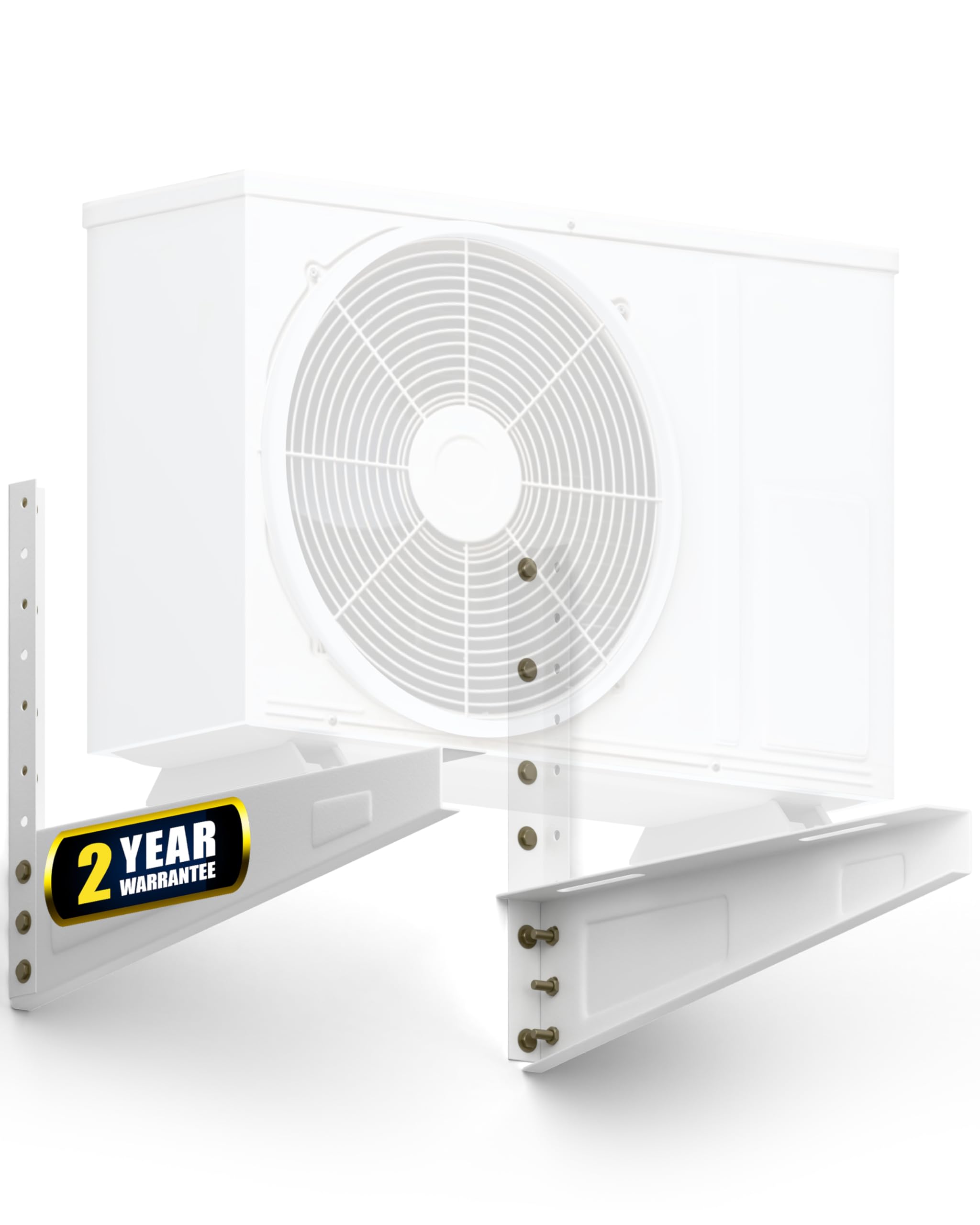 fedus heavy duty air conditioner outdoor ac stand, outdoor unit ac wall mounting bracket stand for 1 ton, 1.1 ton, 1.2 ton, 1.5 ton, 2 ton ac, hvac, compressor split (16inches, 300kg weight capacity)