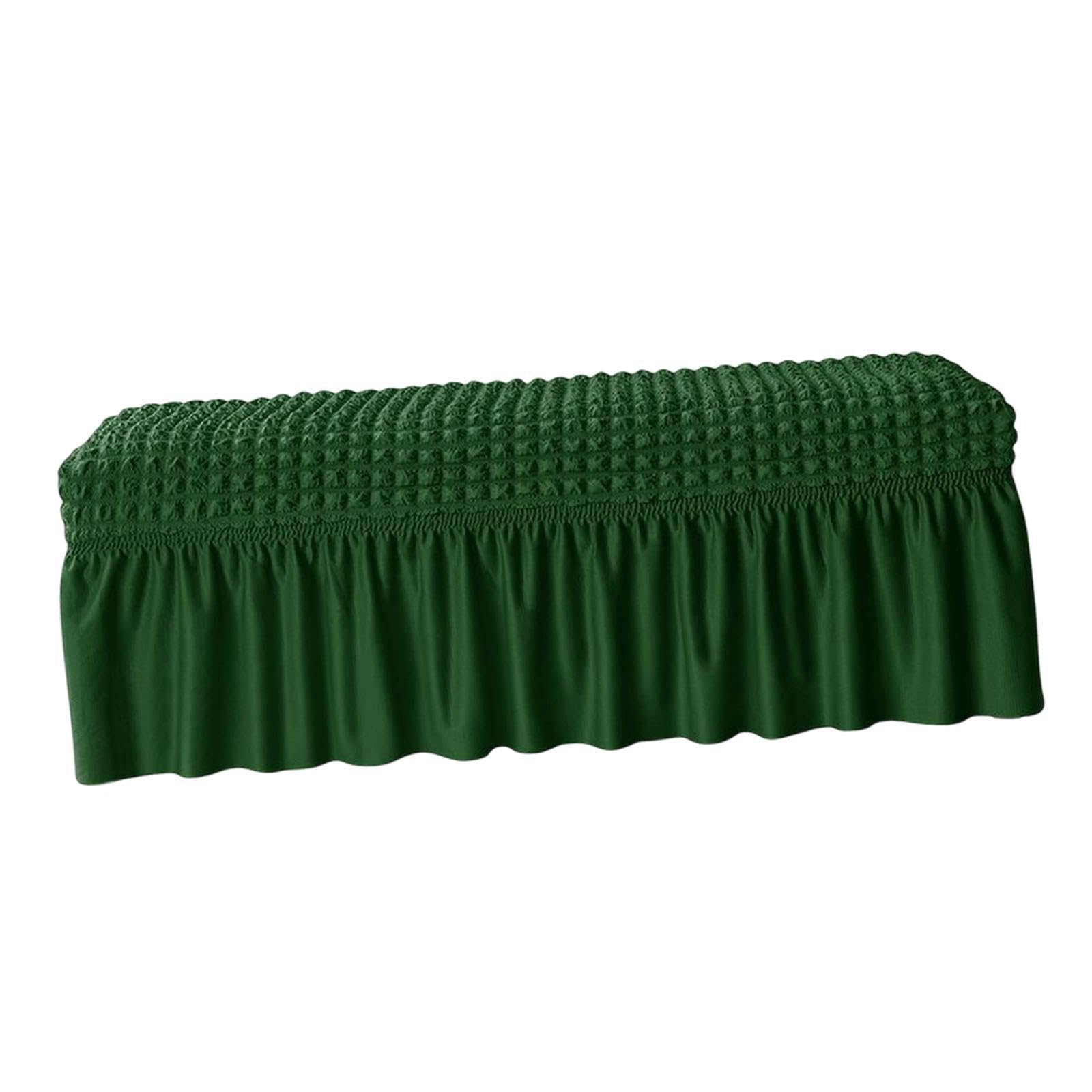 QIXCXAZ Removable Bench Slipcover Stylish Washable Dining Bench Cover Protects Against Spills And Stains In Any Room Stretch Furniture Protector Chair, Green, 80cm-130cm
