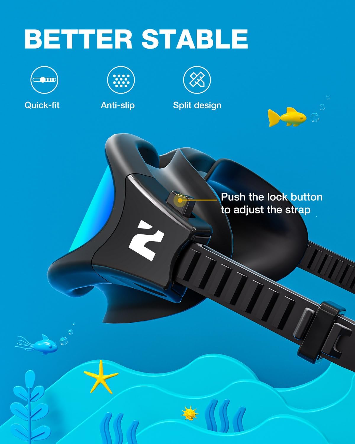 ZIONOR Kids Swim Goggles, G1MINI SE Anti-fog Swimming Goggles for Kid Child 6-14 - Image 3