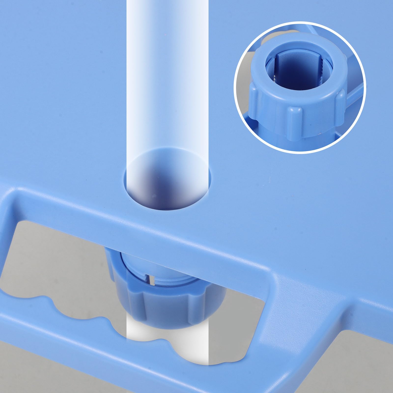 SHINEOFI Plateau de Support à Perfusion en Abs Bleu Poignée Confortable, Compatible Divers Supports de Perfusion, Design Solide et Élégant pour Patients