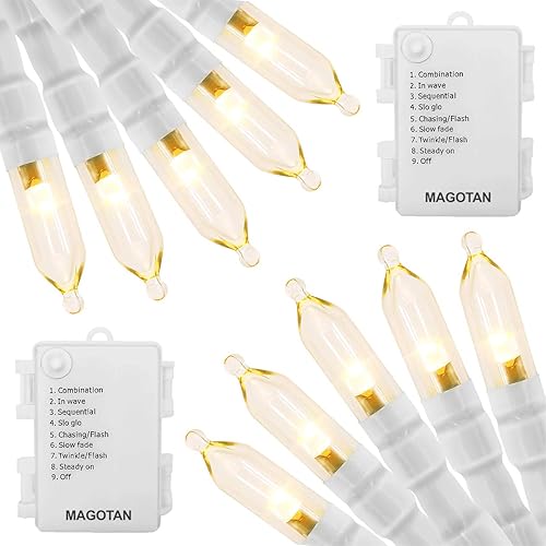 Vista 9 de Guirnalda de luces LED para Navidad, color blanco cálido y multicolor, Jardín Alambre verde blanco cálido