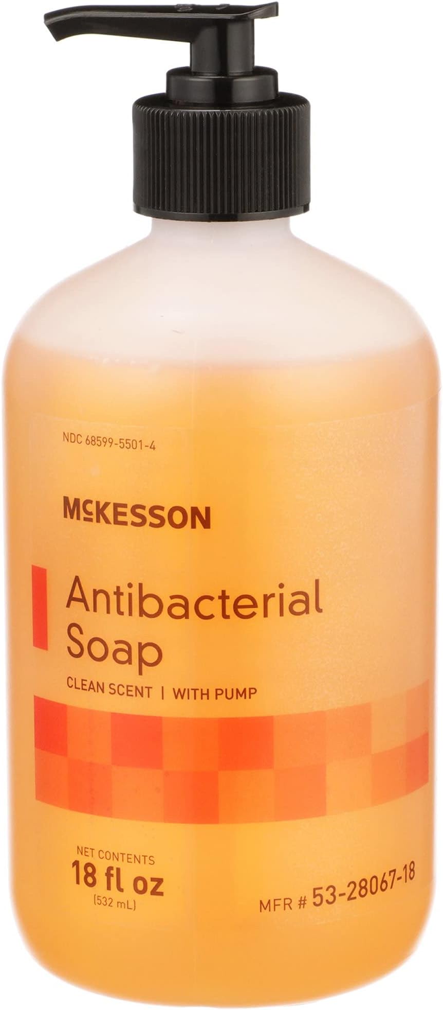 Antibacterial Liquid Hand Soap, 18 oz [Pack of 1] Pump Bottle, Clean Scent