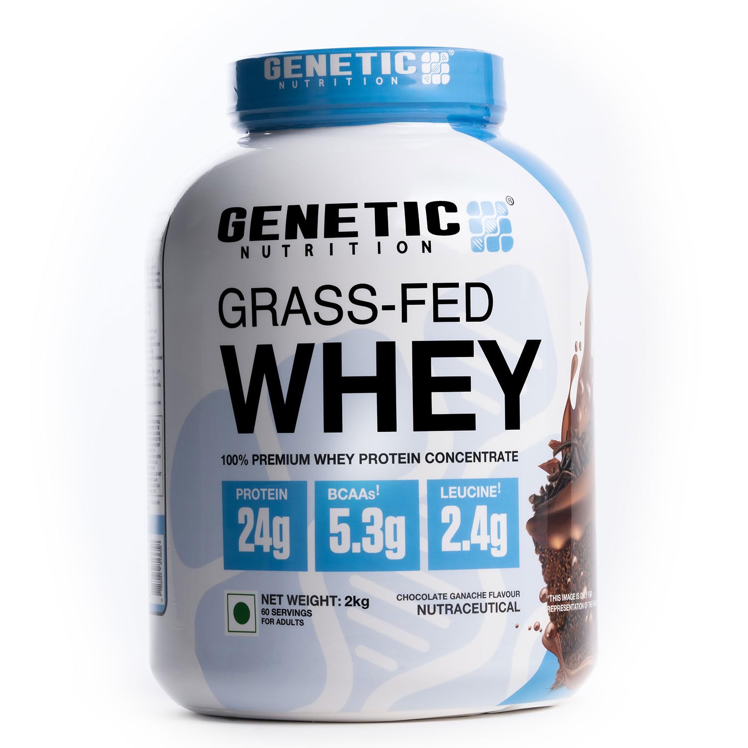 Genetic Nutrition Grass-Fed Whey Protein Concentrate | 24g Protein per serving | Whey Protein Supplement for Muscle Recovery, Repair and Growth (2kg, Chocolate Ganache) (B0DDLBFG3H) Amazon Price History, Amazon Price Tracker