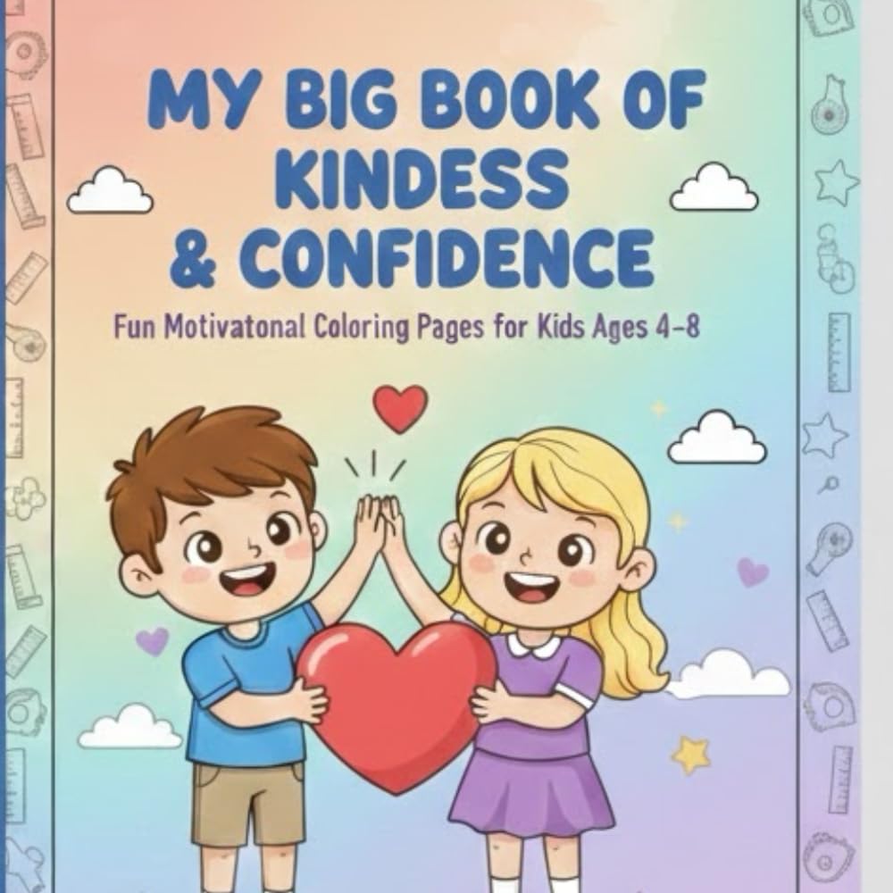 My Big Book of Kindness & Confidence: Motivational Coloring Book for Kids Ages 4–8 with Positive Affirmations, Friendship & Character Building: Character Building | Boys & Girls | 40 Coloring pages