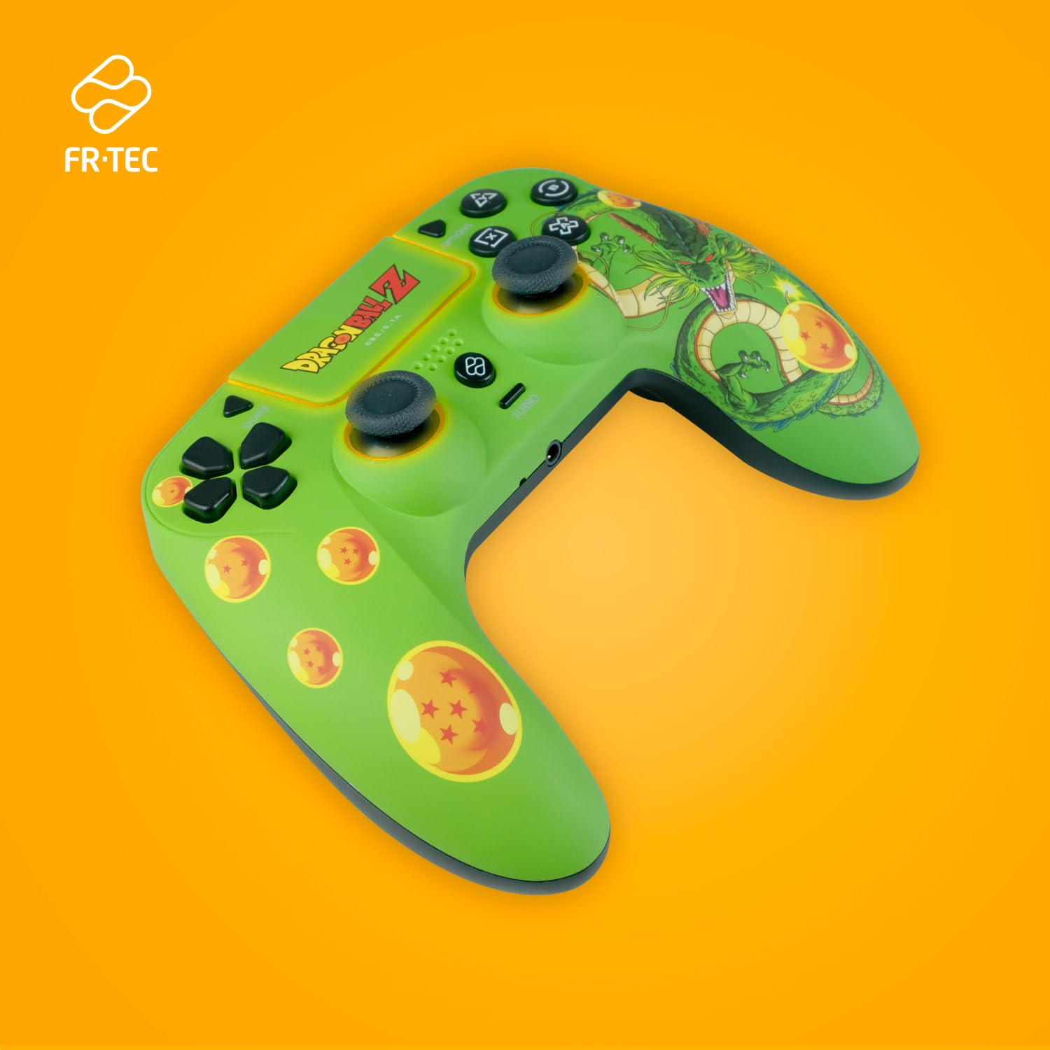 FRTEC – DRAGON BALL Z SHENRON Controller Wireless con Luce LED RGB Compatibile con PC e PS4, Gamepad Bluetooth, Batteria da 950mAh, 10 Ore di Autonomia