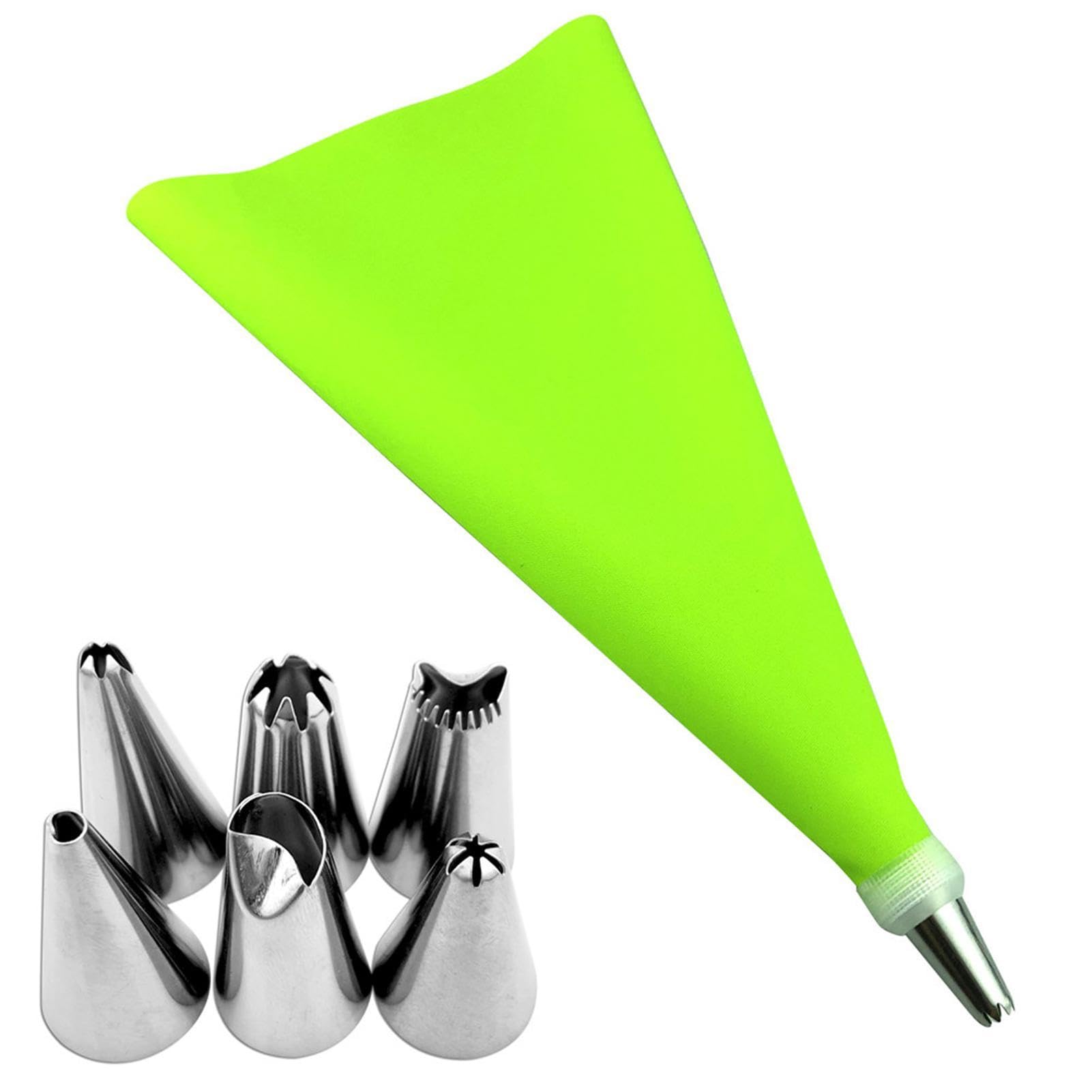 Piping Tips - 8-Piece Set Frosting Tips for Decorating | Cake Decorating Tips | Cupcake Piping Bags and Nozzles | Cake Decorating Kit Household Baking Supplies with Coupler for Cupcake Pastry