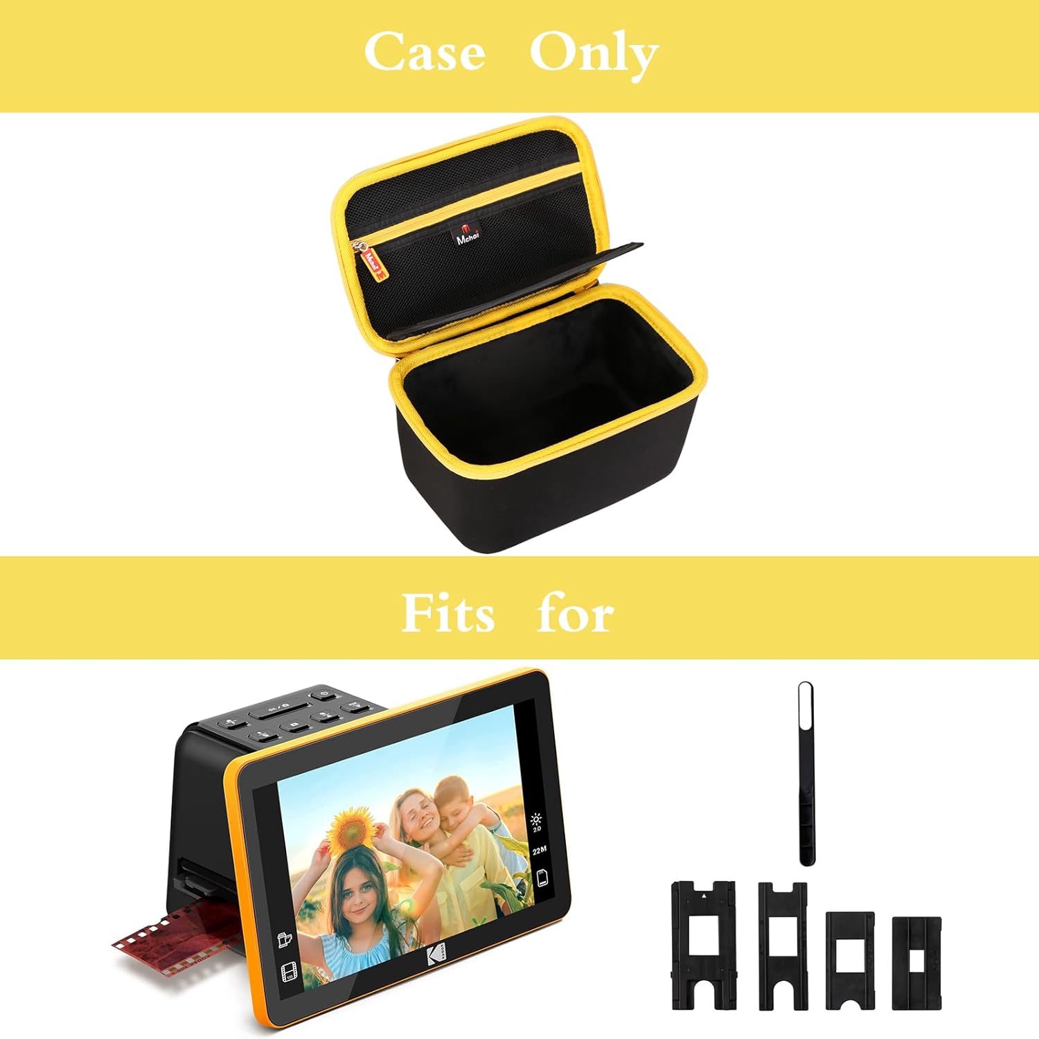 Mchoi Hard Case for Kodak Slide N SCAN Digital Film Scanner 7 Max RODFS70 - Waterproof Shockproof Protective Case for Film and Slide Scanner