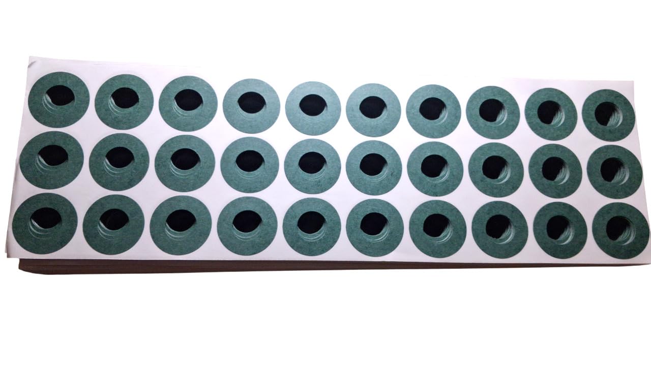 AXY 32700/32650 LFP Battery Insulator Positive Rings Highland Barley Paper with Adhesive Backing Rings. (360 Rings)