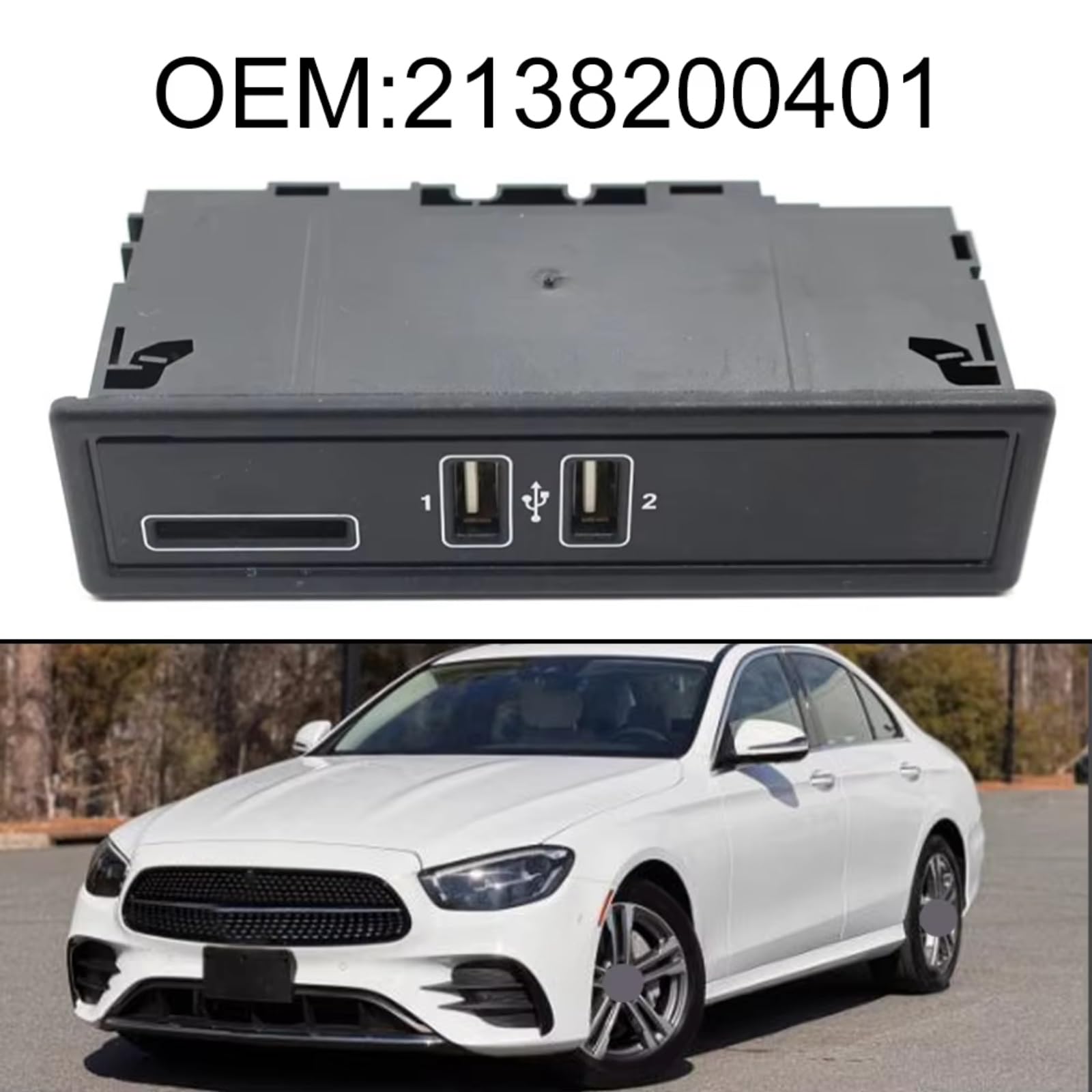 Per CLS C257 2018-2023 Per Classe C W205 2015-2021 Porta USB Per Auto Per Presa Di Ricarica Lettore Di Schede 2138200401 USB Accessori Sostituzione