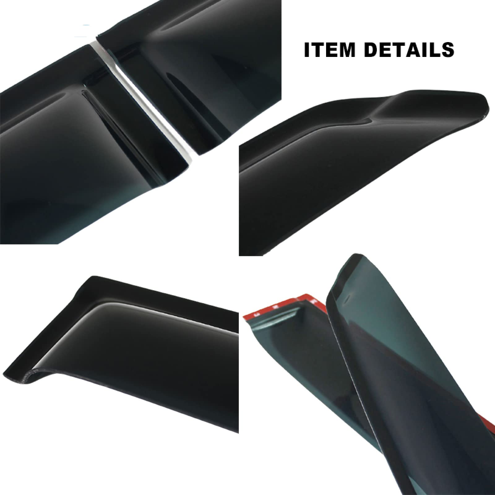 Visière de fenêtre, pour Nissan Qashqai J10 2008 2009 2010 2011 2012 2013 2014 2015, Noir déflecteur de fenêtre Pare-Soleil Pare-Soleil Garde évent