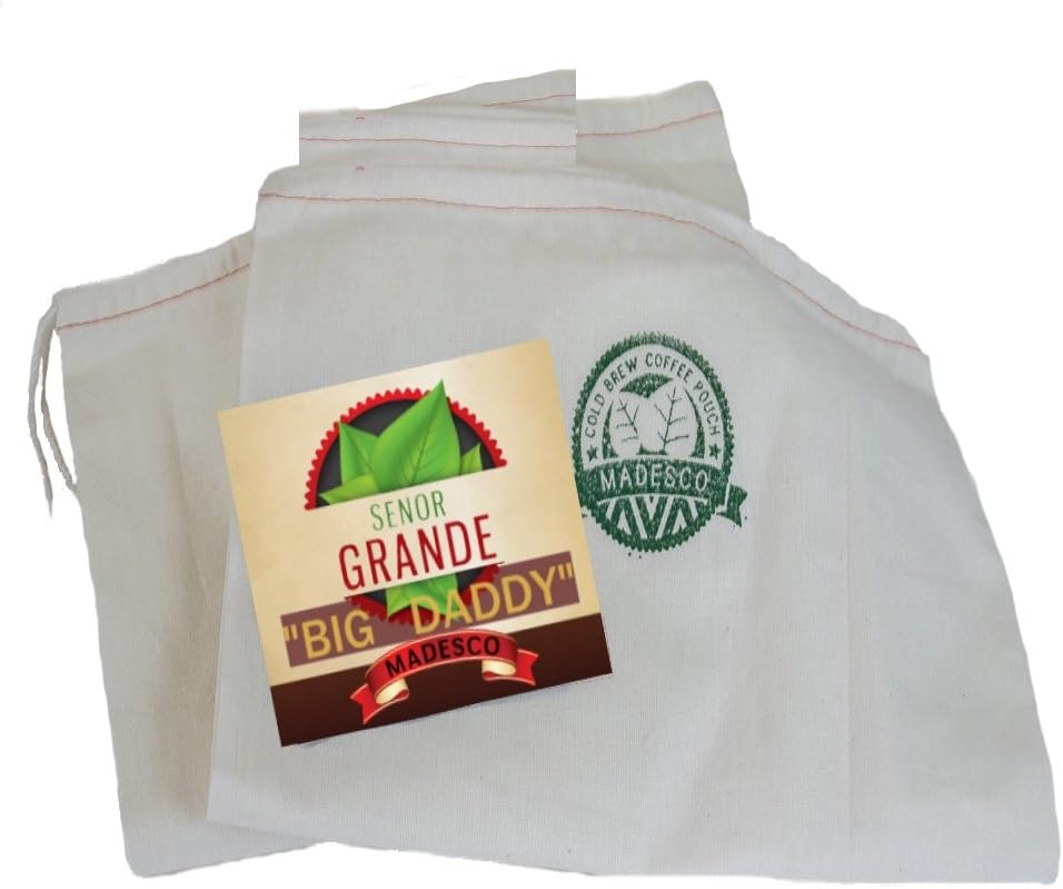 Madesco's LARGEST Commercial Cold Brew Coffee Filter "THE BIG DADDY" Restaurant Grade Cold Brew Coffee Filter (ONE - 5 GALLON 2/PLY FILTER) bucket/dispenser not included