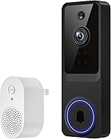 SoraNari Wireless Doorbell Camera 1080P HD: AI Motion Detection, Night Vision, Two-Way Audio, Battery Powered, Indoor Chime - 2.4GHz WiFi