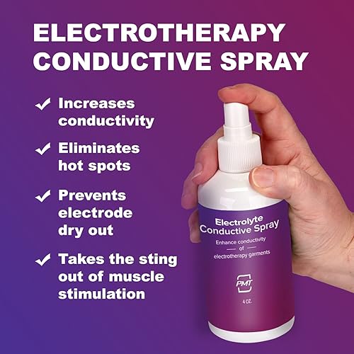 Miniatura 3 de Spray conductor de electrolitos por PMT. Spray conductor de electroterapia para uso con prendas conductoras TENSEMS... (4 oz sin mentol)