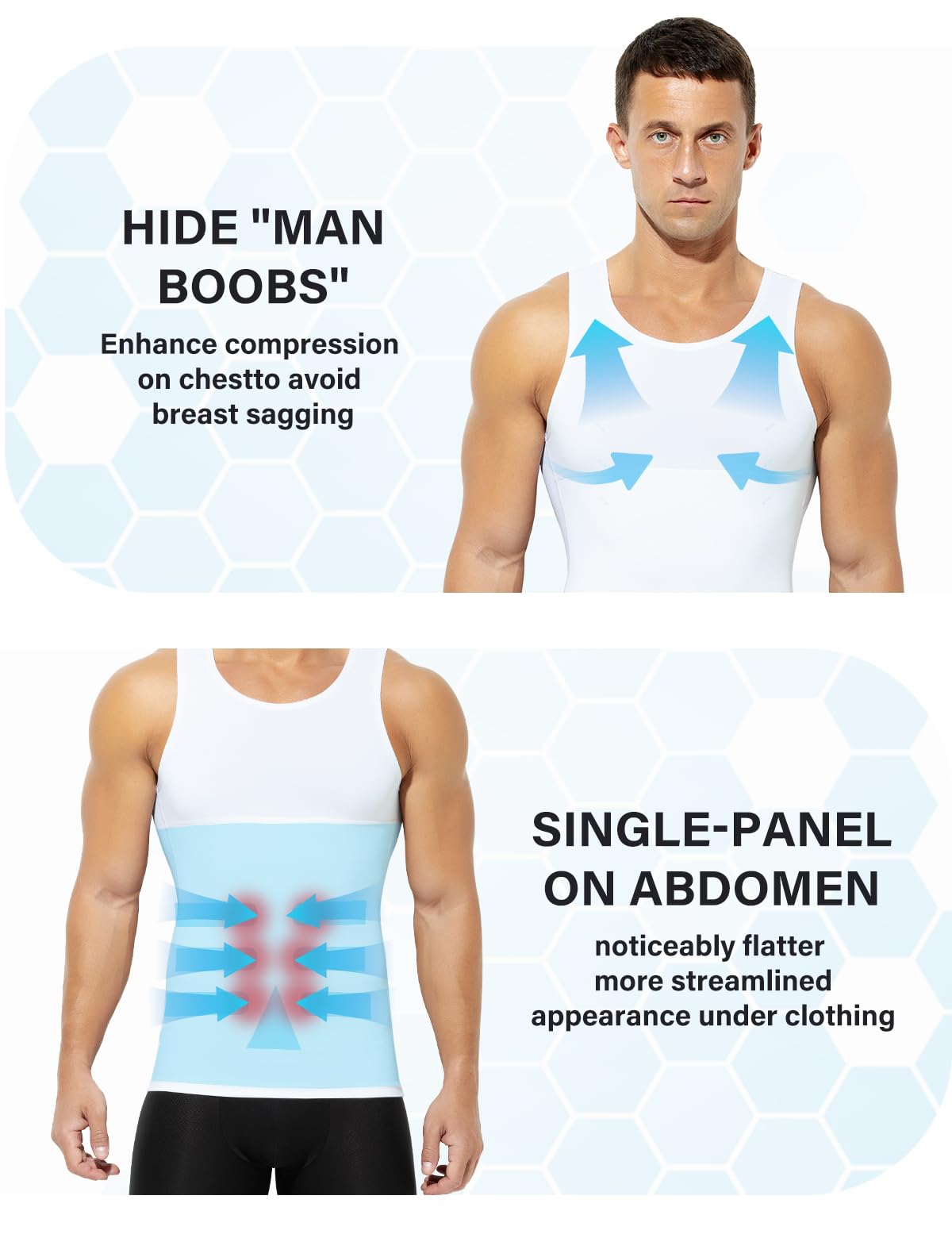 Débardeur de Compression Homme Maillot de Corps Gaine Ventre Plat Homme Gainant Minceur sous-vêtements