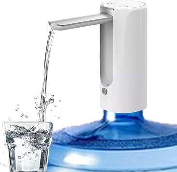 Water Dispenser for 5 Gallon Bottles, Portable Electric Water Pump with 4 Pumping Modes, Foldable Spout, USB Charging Water Jug Pump for Home, Office & Camping