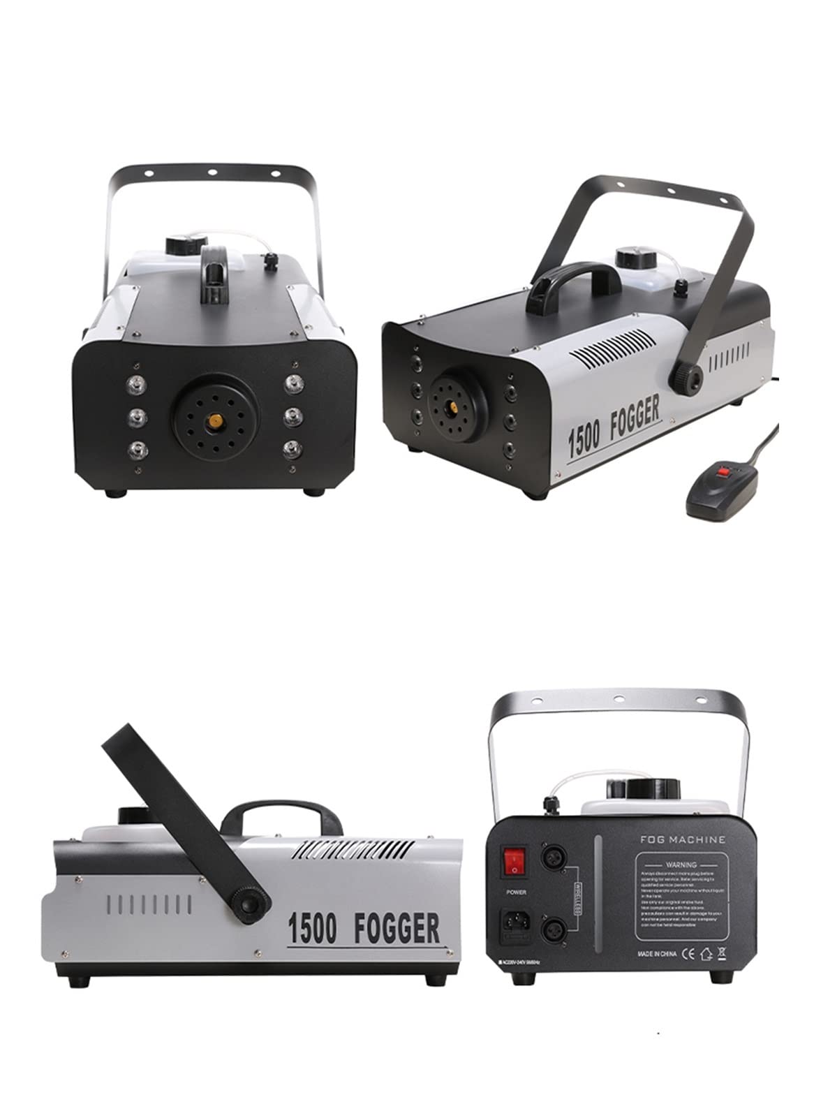 máquina de humo 150 0w rgb 3in1 Control remoto Máquina de niebla Máquina de humo Control remoto o alambre DJ Luces de escenario de la máquina de la máquina de la boda de la discoteca equipo de producc