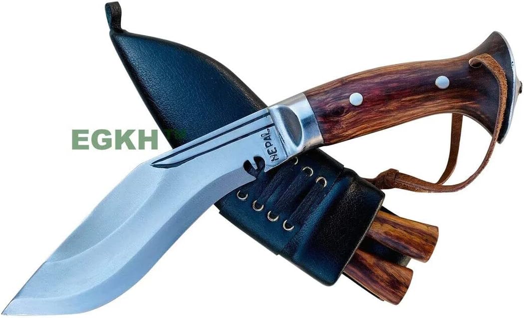 6" Blade Panawal Angkhola Kitchen Kukri - Hiking - Camping - Traditional Hand Forged Blade Supplier - EGKH Factory Outlet in Nepal - Ready to use Outdoor Knives - Balance water tempered Edge Khukuri