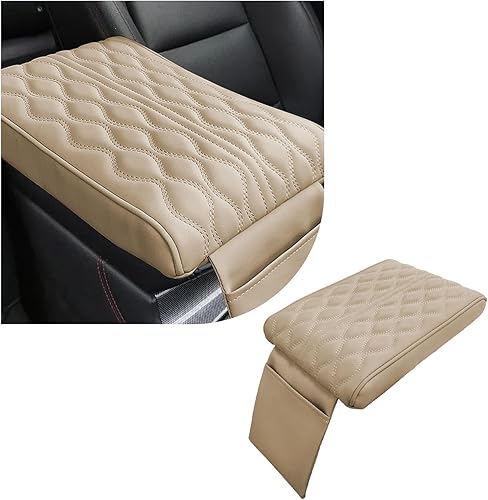 Funda para consola central de automóvil, 12.8 x 8.6 pulgadas, almohadilla de cuero de espuma viscoelástica para reposabrazos de automóvil, almohada