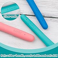 Vista 4 de Ganchos de ganchillo de 3 tamaños, ganchos de ganchillo para manos artríticas, aguja de ganchillo ergonómica de 5.5 pulgadas de largo con mango
