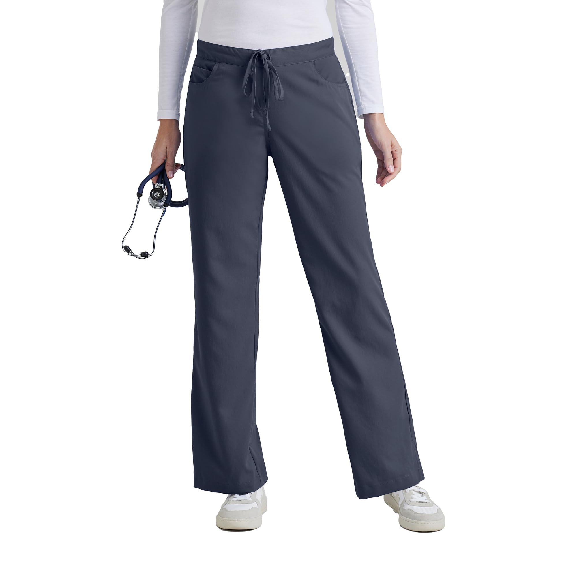 Grey's Anatomy Women's Riley Pant, Easy Care Medical Scrub Pant w/ 5 Pockets & Flared Leg