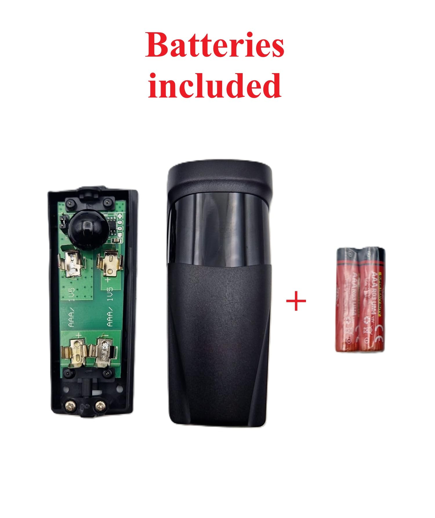 Par de fotocélulas con sensores universales inalámbricos a batería de exterior orientable a 180° para automatización de portones, barreras, alarmas AC/DC 12-24 V