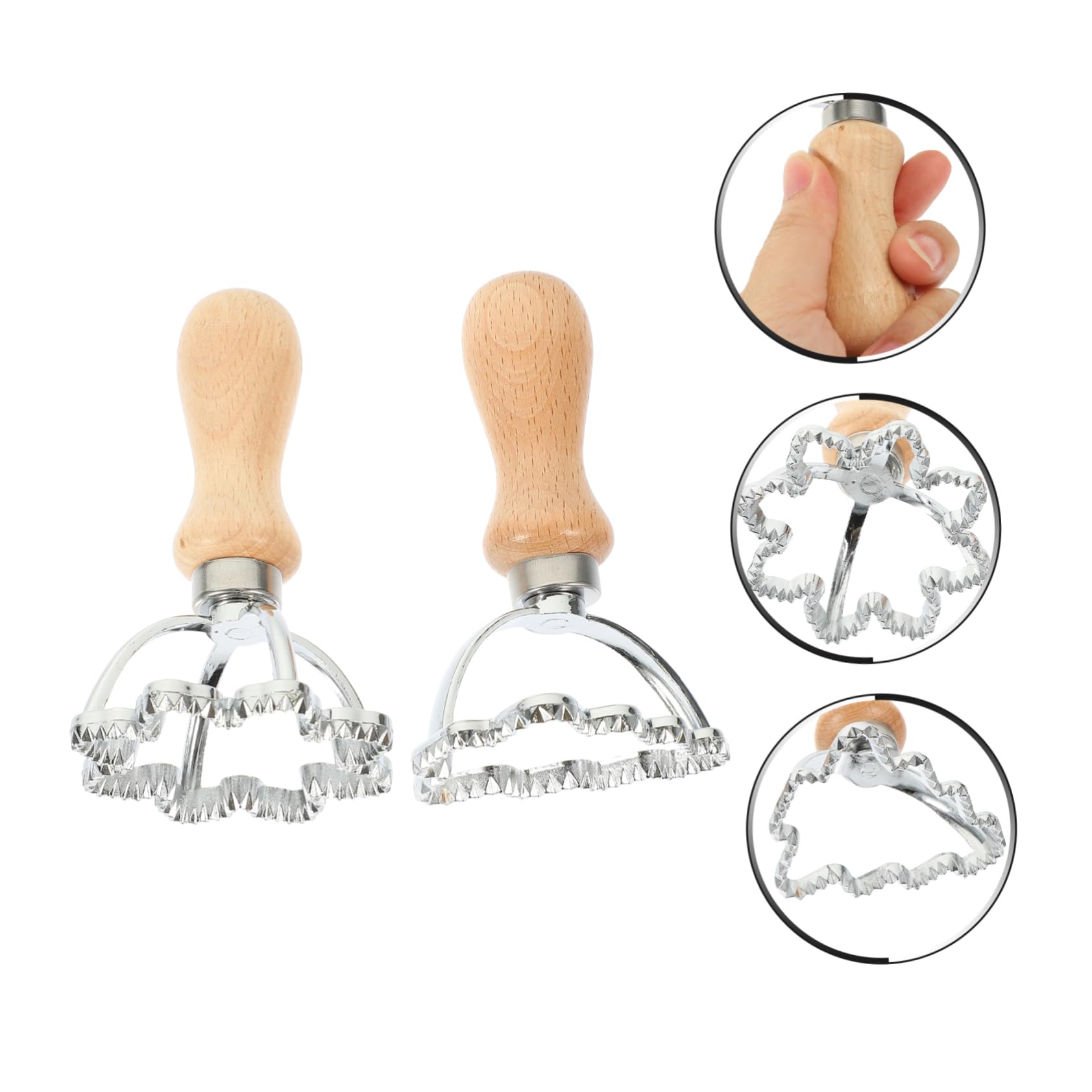 PRETYZOOM 4 Sätze Knödel Haut Prägeform Weihnachten Kreis Maschine Stern Teigschneider Ausstecher Für Knete Küche Ausstecher Raviolischneider Mit Weihnachtsmotiv Rostfreier Stahl 2 Stück * 4