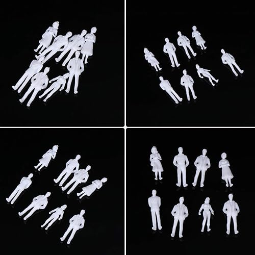 Miniatura 2 de NUOBESTY 10 piezas de trenes arquitectónicos a escala 1 75 figuras sin pintar sentadas y de pie modelos para bricolaje paisaje paisaje miniatura