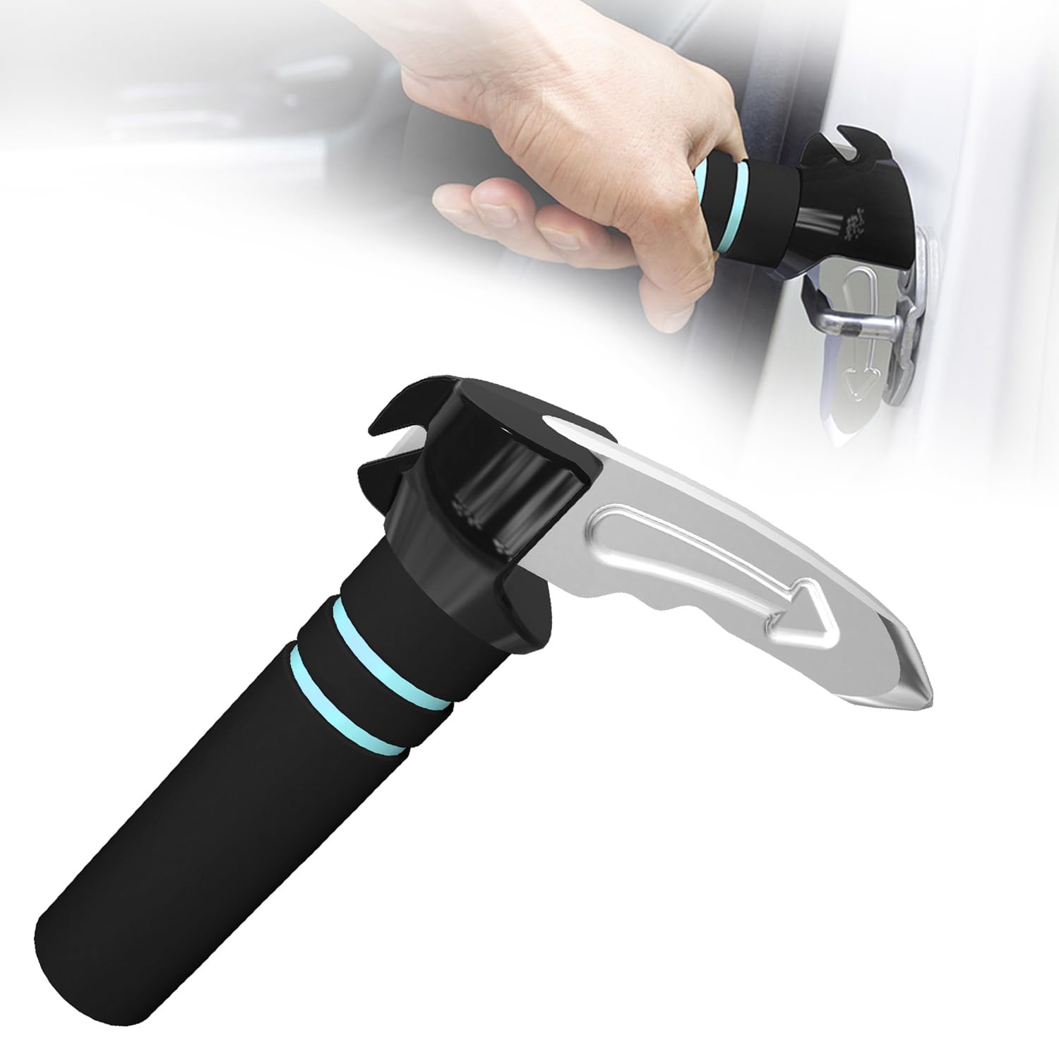 3 in 1 Car Door Handle for Elderly Car Handle Assist，Portable Vehicle Support Grab Bar with Window Breaker & Seatbelt Cutter，Upgraded Version Multifunctional Handle for Elderly and Disabled People